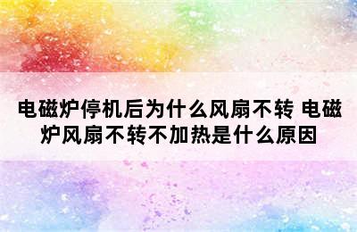 电磁炉停机后为什么风扇不转 电磁炉风扇不转不加热是什么原因